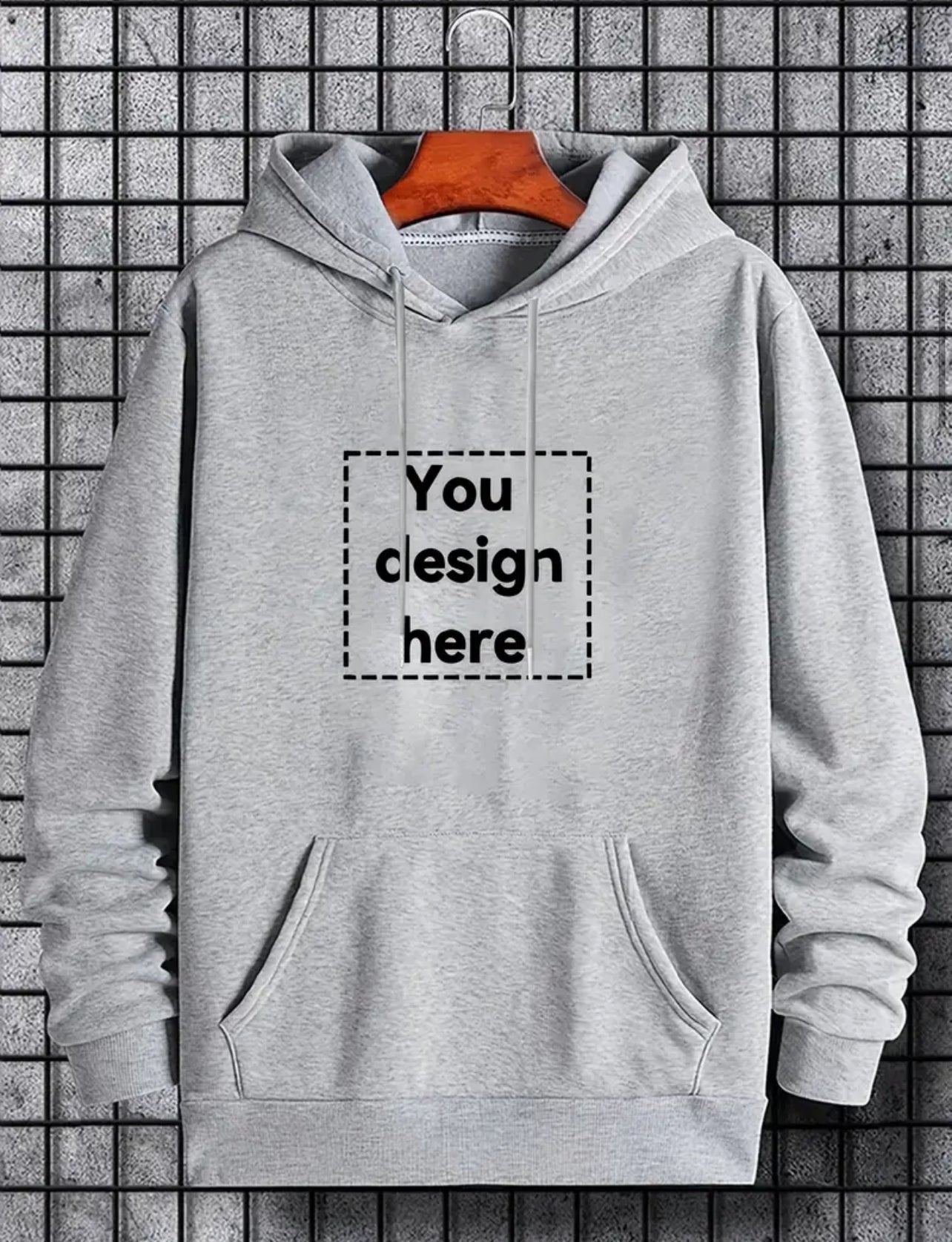 Customizable Geometric Pattern Hoodie - 100% Polyester Casual Active Pullover with Drawstring Hood, Pocket Detail, Knit Fabric with Slight Stretch for All Seasons - Women's Kangaroo Pocket Sportswear Hooded Sweatshirt