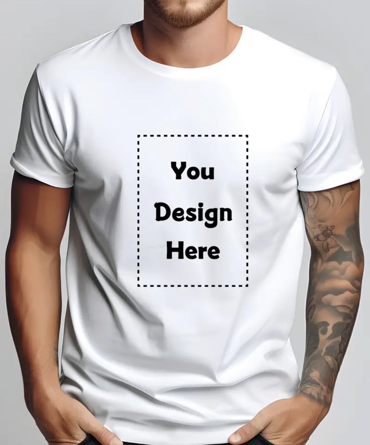 Customized Pattern Print Men's Fashionable Creative Top, Casual Short Sleeve Crew Neck T-shirt, Polo T-shirt Men's