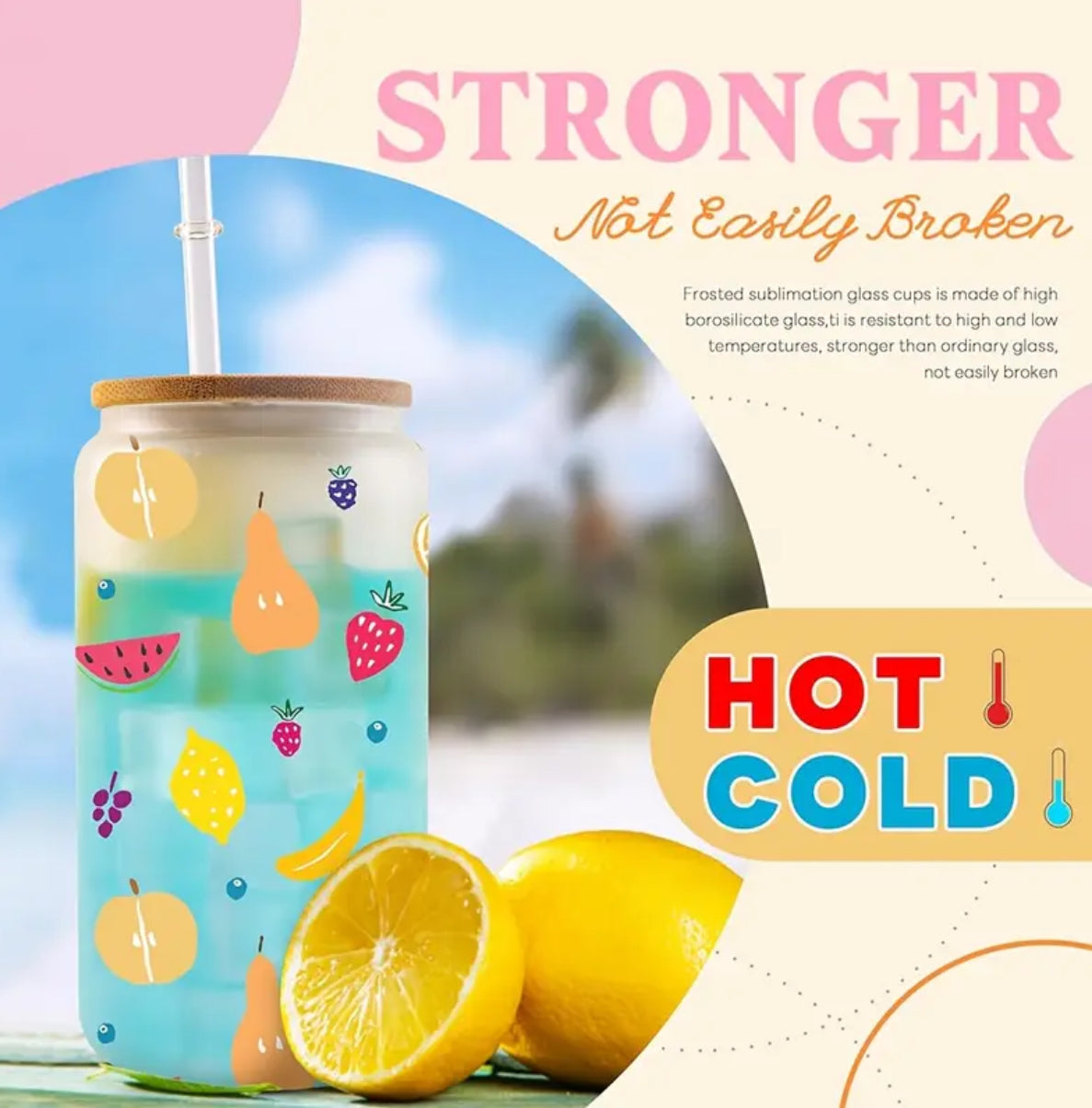 Ice hot Glass Cup