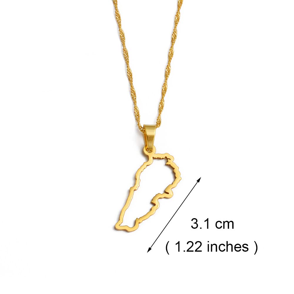 Herren-Halskette Der Republik Libanon –  Mit 45 cm Und 60 cm Kette