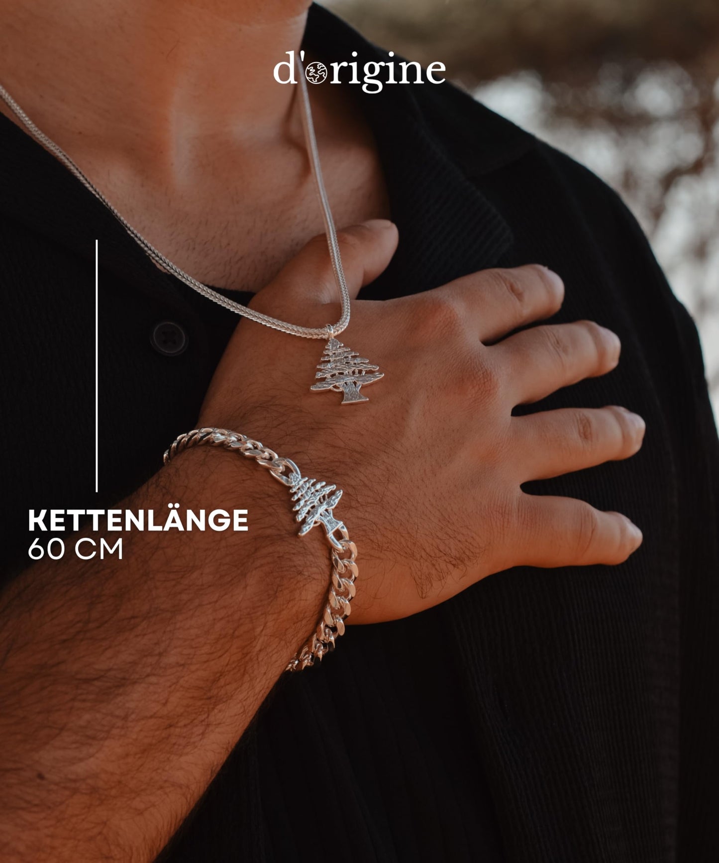 Libanon Zedernbaum Kette, für Herren