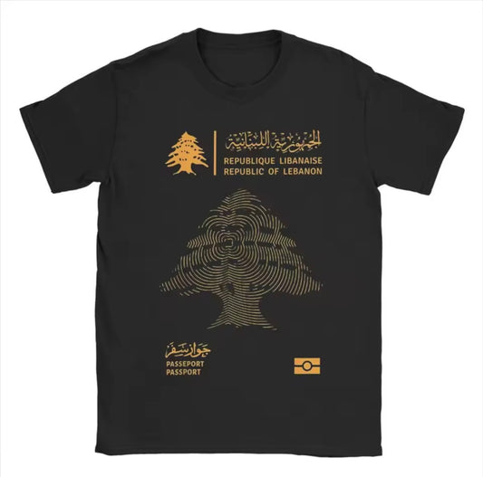 Lebanese Passport Cedar Tree T-Shirt – Republic of Lebanon