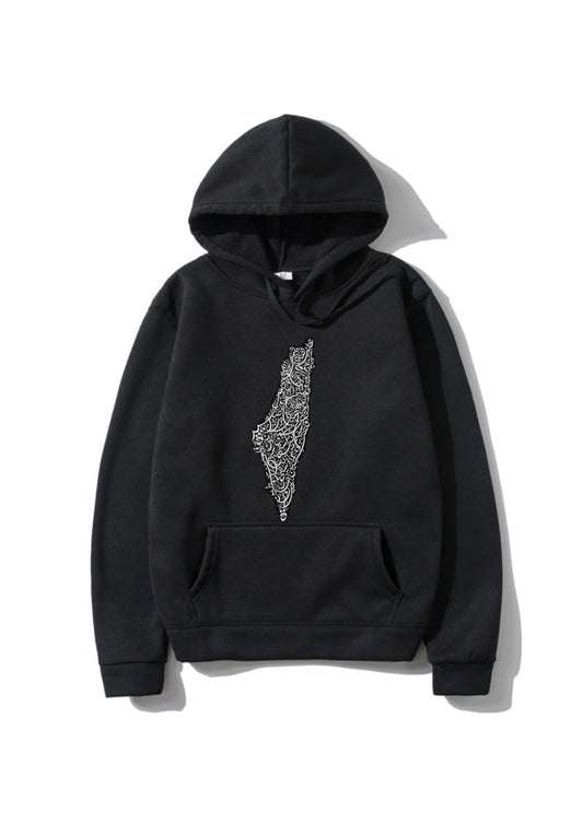 Palestine map hoodie