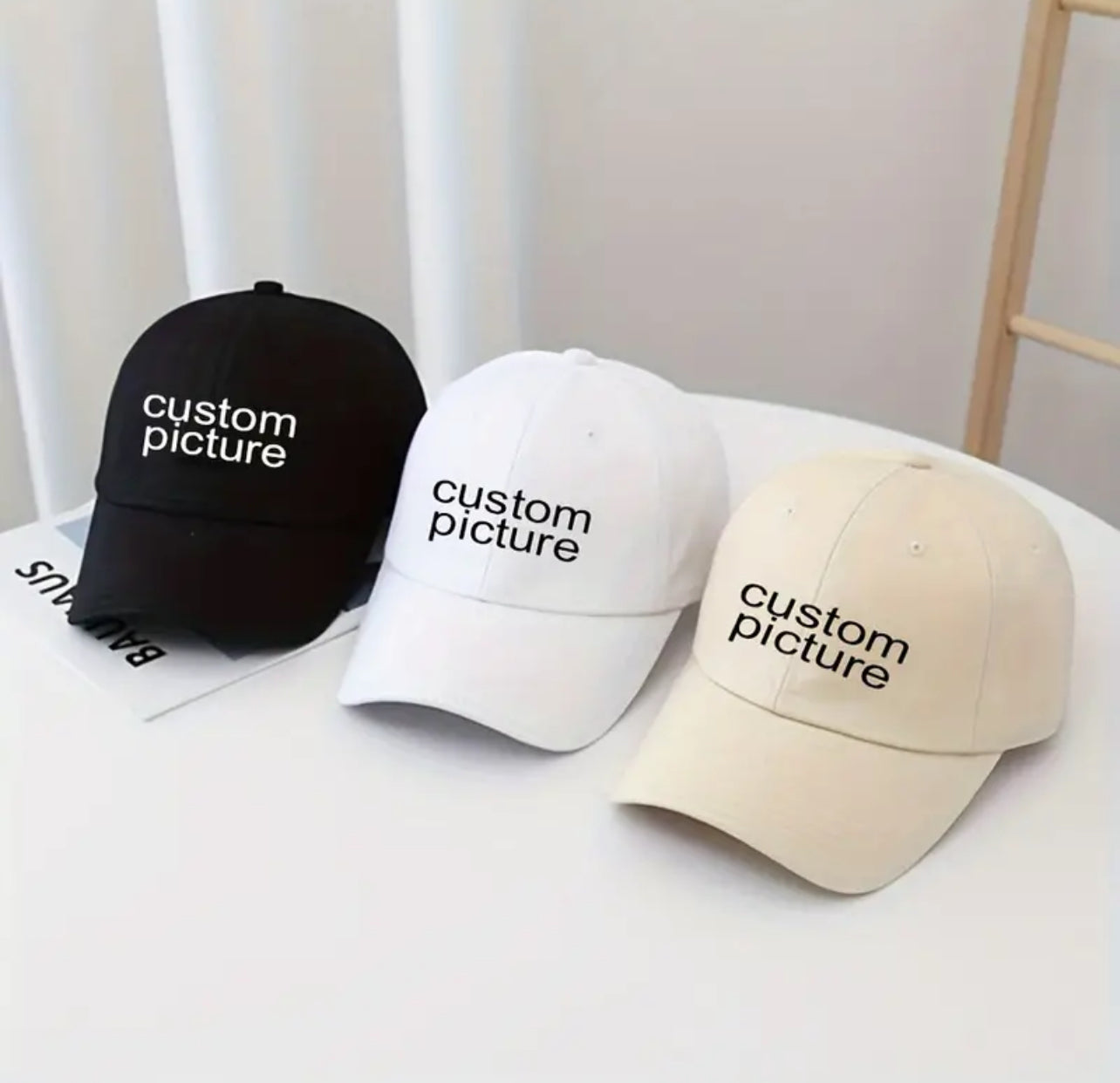 Custom Logo Baseball Cap, Personalized Design Cotton Hat, Comfortable & Durable, Photo/Pattern Print Option, Unisex Sport Cap