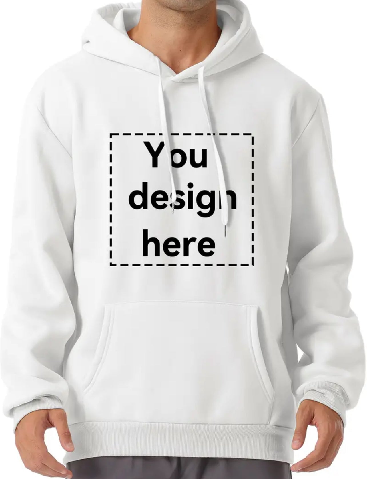 Customizable Geometric Pattern Hoodie - 100% Polyester Casual Active Pullover with Drawstring Hood, Pocket Detail, Knit Fabric with Slight Stretch for All Seasons - Women's Kangaroo Pocket Sportswear Hooded Sweatshirt
